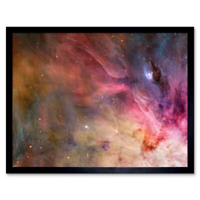 Photograph Galaxy Hubble Nebula Space 12X16 Inch Framed Art Print