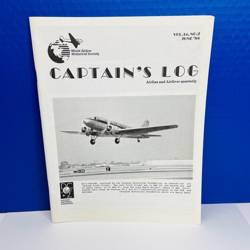 Captain's Log World Airline Historical Society Magazine Quarterly June 1988 - Picture 2 of 8