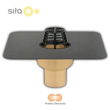 Sita drain de toit plat tendance vertical DN 100 manchon en bitume, attrape g...