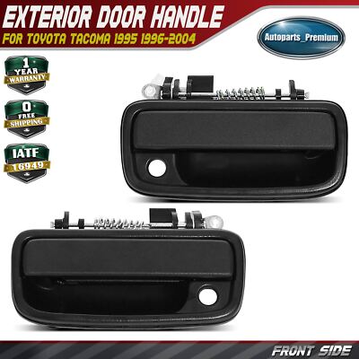 2x Front Upgraded Metal Exterior Door Handle w/ Keyhole for Toyota Tacoma 95-04