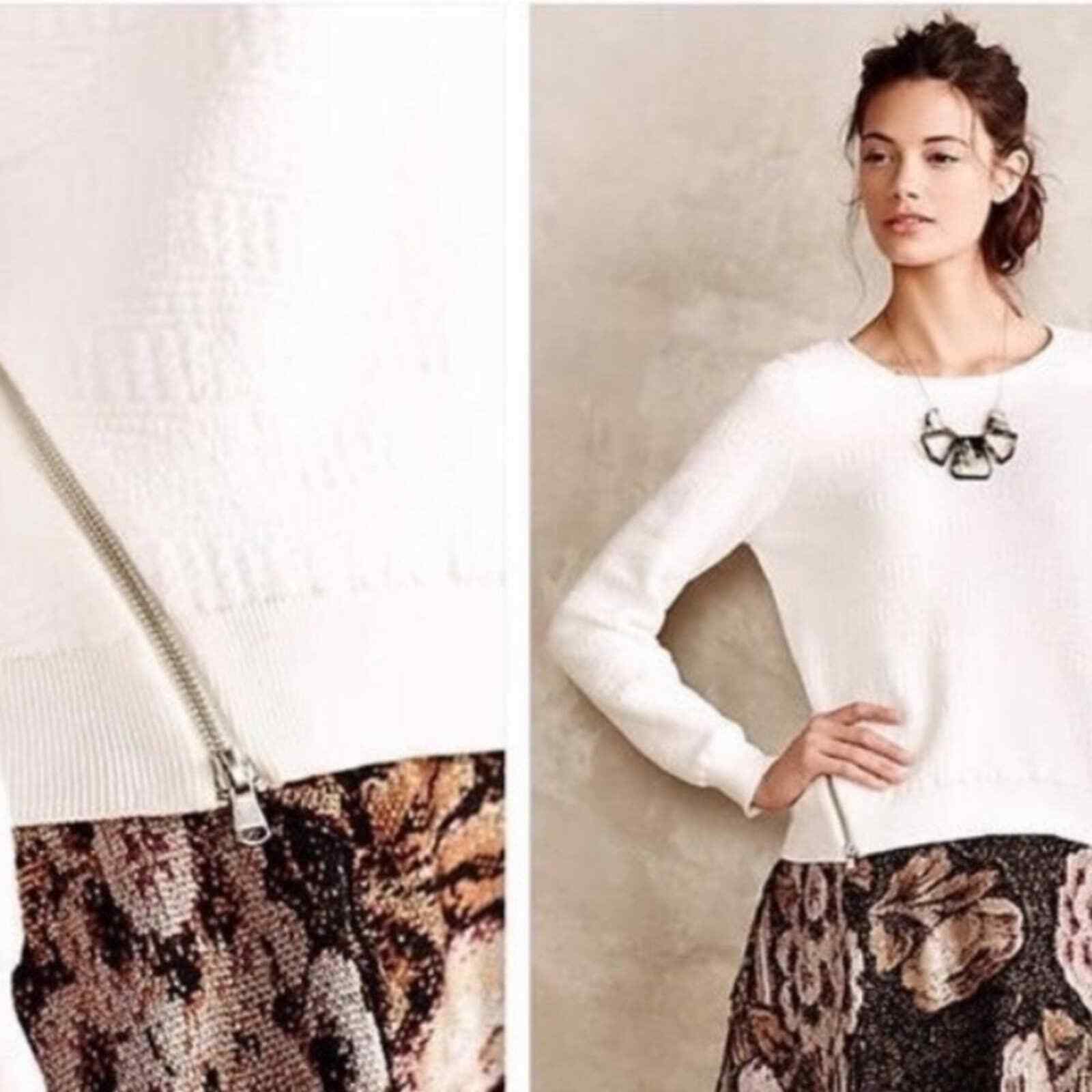 MOTH Medium Matelasse Zipper Pullover - image 1