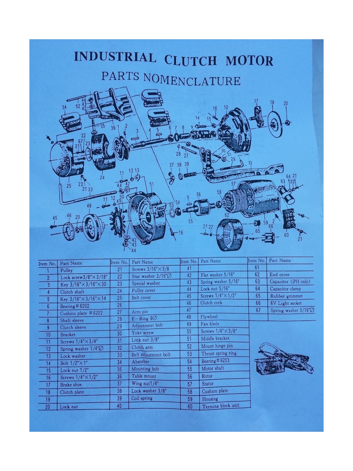 Clutch Motor Industrial Sewing Machine 1/2 HP/110/220 V Shaft Size Amco