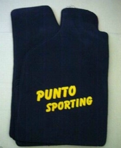 Tapis de sol velours Fiat Punto 2 pour remplacer des tapis usés noirs jaunes