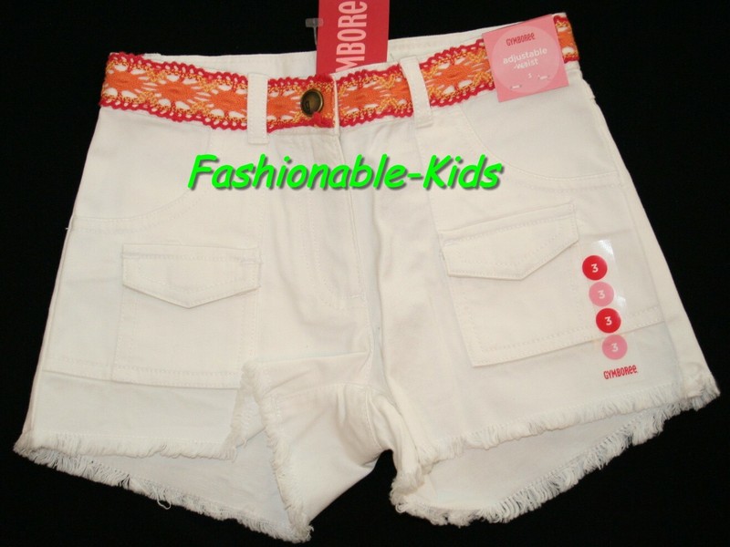4 NWT Gymboree ISLAND GETAWAY White Denim Jean SHORTS AW Girls LAST ONE