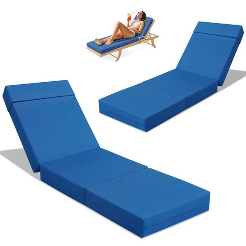 Chaise Lounge Cushions Set of Extra Thick Lounge Chair Cushion with Cover - Picture 2 of 26