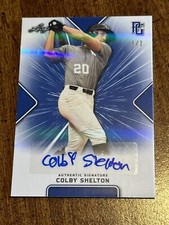 COLBY SHELTON 2021 LEAF PERFECT GAME BLUE SHIMMER AUTOGRAPH #1/1 ALABAMA FLORIDA