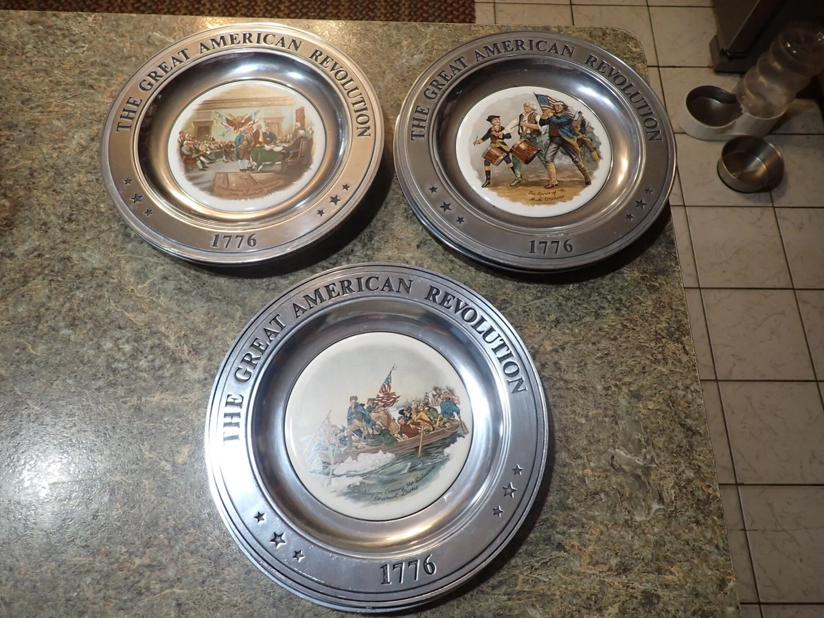ビンテージピュータープレート1976アメリカ建国200周年記念1776-1976 bicentennial pewter plates products for sale | eBay
