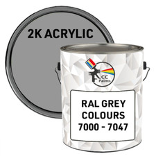 2K Paint Acrylic RAL Grey Colours  7000 - 7047 (FREE NEXT DAY DELIVERY)