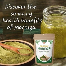ORGANIC Moringa Leaf Powder, Oleifera, Non-GMO, 16oz Natural Pure, Healthy, Herb