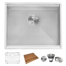 Ruvati 23" Workstation Undermount 16 Gauge SS Kitchen Sink- RVH8308 (114443)