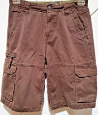 REI Boys 10/12 Brown Cargo Pockets Shorts Outdoors Adjustable Waistband