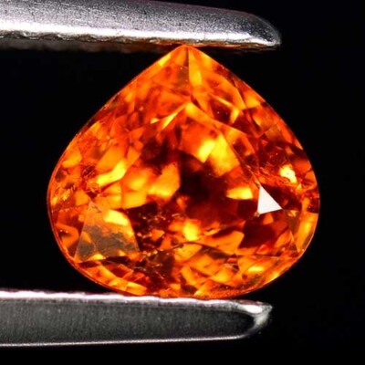 FANTA ORANGE 1.48ct UNHEATED SPESSARTITE GARNET PEAR CUT