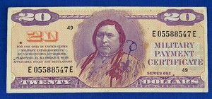 Series 692 20 Twenty Dollar Vietnam Era Militray Payment Image Is Loading Series 692 20 Twenty Dollar Vietnam Era Militray