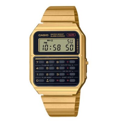 Casio CA-500WEG-1ADF | Gold Vintage Calculator Watch | Stainless Steel Band