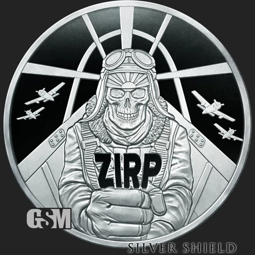 2023 Silver Shield ZERO INTEREST RATE POLICY - 1oz Proof - #72 "World War MEme"