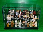 Lego Star Wars Minifigure Collectors Multi Tier Display Case +Black lego plates