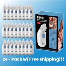 Braun Electric Nasal Aspirator - Mucus Remover FSA and HSA Eligible - 24 Pack