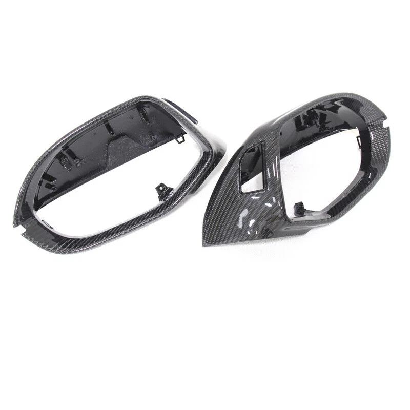 Tapas de espejos retrovisores laterales de fibra de carbono reemplazo para Audi A7 S/RS7 2012-2018 con asistencia de carril Foto 4 de 4