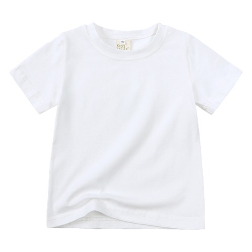 Toddler Kids Girls Boys Tops Solid Short Sleeve Summer Sports T-shirt Tops Shirt - Picture 5 of 32