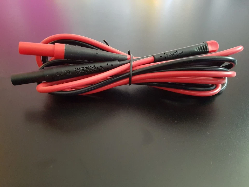 TL224 Suregrip Red/Black Silicone Test Leads for Multimeters & Clampmeters