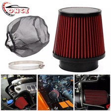 4inch 100mm Performance High Flow Inlet Cold Air Intake Cone Dry Air Filter Red