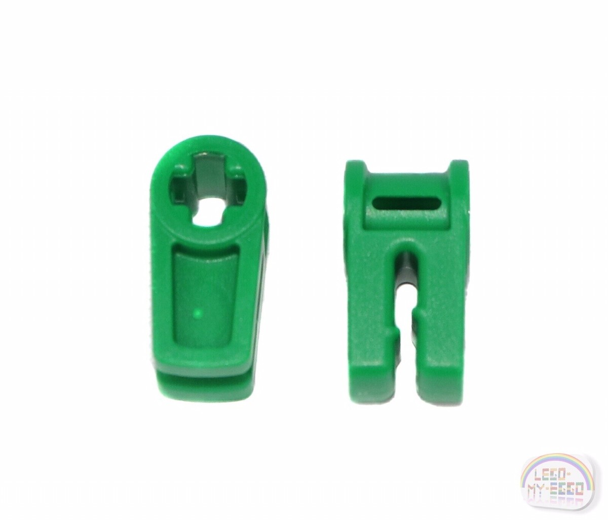 LEGO Technic - 5 x Wire Clip w/ Axle Hole - Green - New - (49283