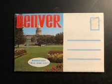 Old Vintage"DENVER-Mile High City-COLORADO." the Fold Out Views Made in USA