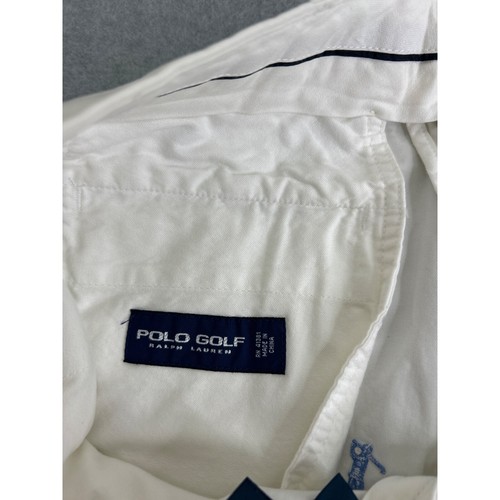 NWT Mens Polo Golf Ralph Lauren Shorts White Blue Golfer Embroidered 34 x 7 Prep - Picture 10 of 13