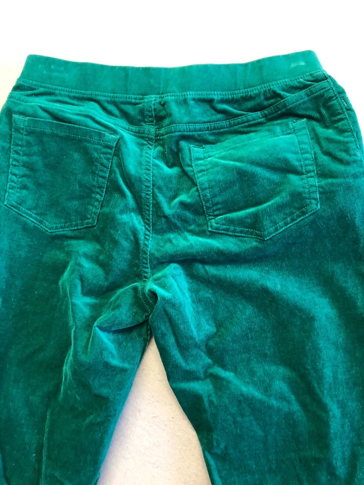 Pantalones de pana Lands' End niños adolescentes 16 verde esmeralda jeggings de vacaciones Foto 4 de 4