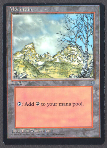 MTG Magic the Gathering - Ice Age: Basic Mountain Miscut ﴾LP-﴿ - Picture 3 of 4
