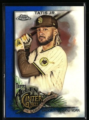 2022 Allen & Ginter Chrome #15 Fernando Tatis Jr. Blue Refractor #/150 Padres
