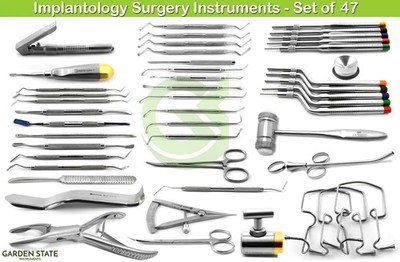 Dental Surgery Instruments - Set of 47 Implantology Surgical Procedure