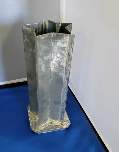 Vintage Old 9.5" Tall x 3.5" Wide Star Shaped Tin Candle Mold