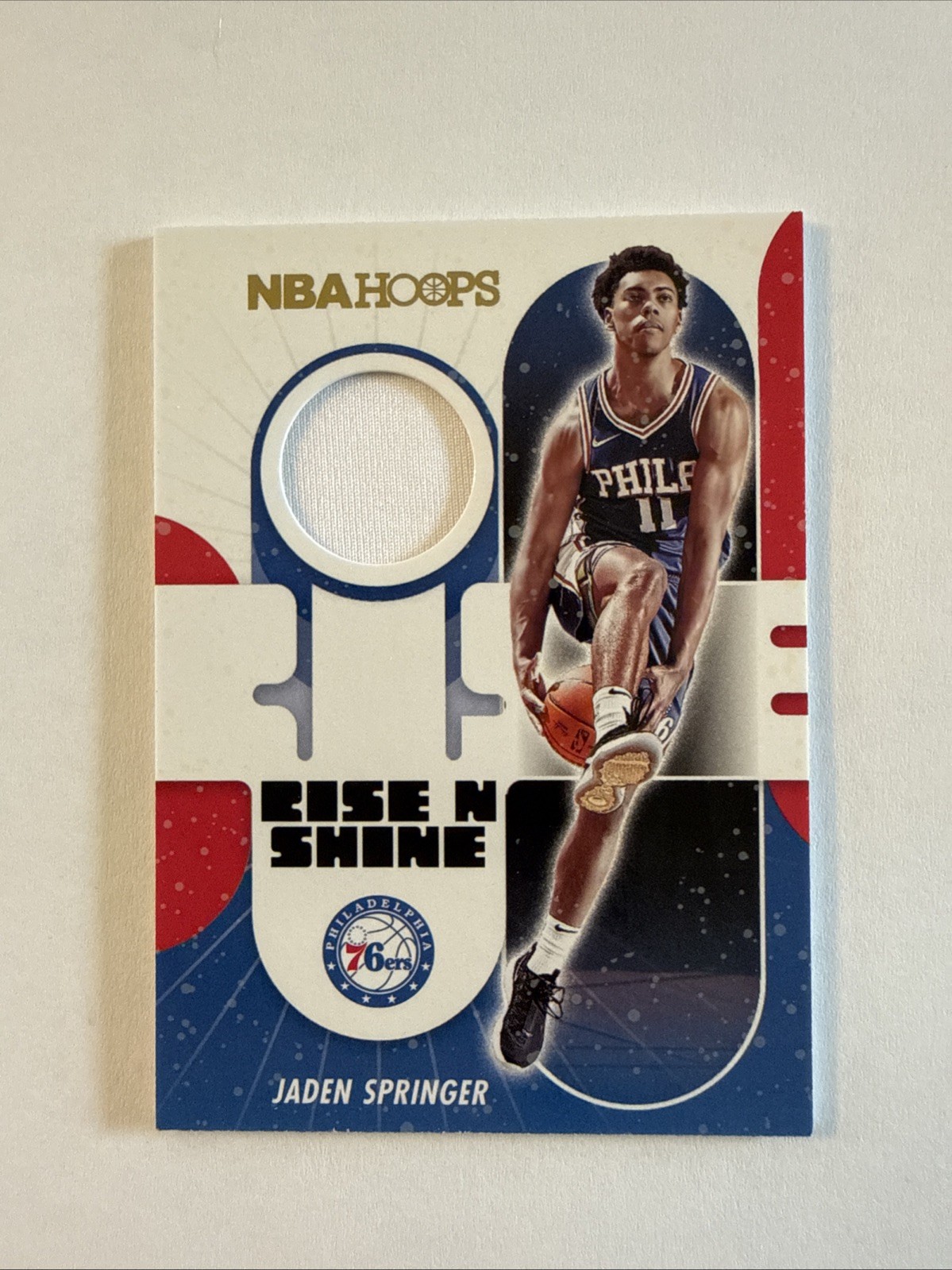 2021-22 Panini NBA Hoops - Rise N Shine Memorabilia Jaden Springer #RS-JSP (MEM,