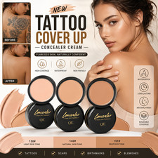 Waterproof Tattoo Cover Up Concealer Cream for Scars Birthmarks Skin Makeup Gift