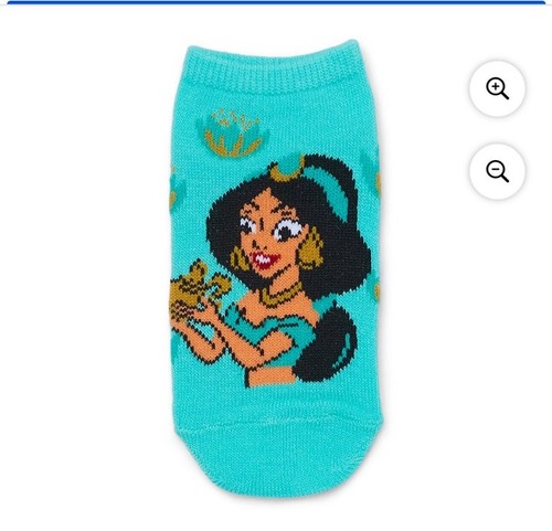 Disney Princess Girls Multicolor Small 6 Pairs 6 - 10.5 No- Show Princess Socks - Picture 4 of 22