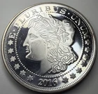 2016 MORGAN DOLLAR DESIGN 1 TROY OZ .999 FINE SILVER ROUND T44