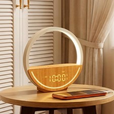 Sunrise Alarm Clock Wake Up Light Touch Night Lamp White Noise USB Dual Alarm