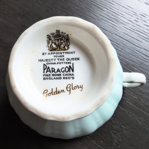 RARE Paragon "Golden Glory" in Pale Blue Handpainted Gold Chintz English Bone - Picture 11 of 15