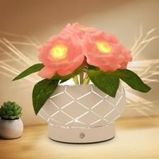 Roses Flower Touch Lamp,Rechargeable Cordless 3-Colour Dimming Smal... Fast Ship