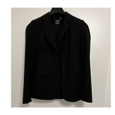 MEXX Damen Blazer schwarz Größe 34 Spitzkragen Langarm einreihig 3-Knopf