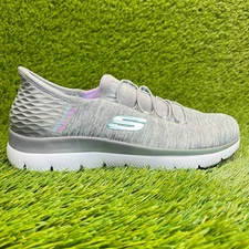 Skechers Summits Dazzling Haze Womens Size 8 Gray White Athletic Shoes Sneakers