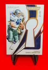 Daryl Johnston 2024 Panini Immaculate Championship Memorabilia #CM-DJN - #29/99 