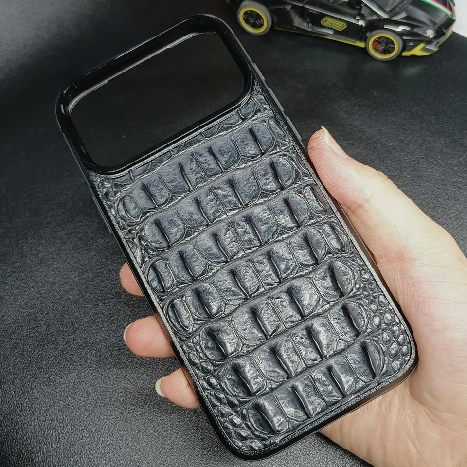 Genuine Crocodile Leather Case For iPhone17 Pro Max Air 3D Alligator Armor Cover - Image 4 of 4