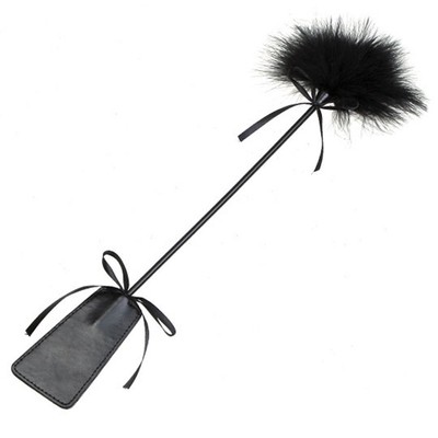 Vivilover Feather Tickler and Leather Slapper Costume Accessory Black