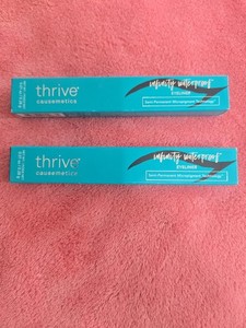 Two 🌸 Thrive Causemetics Infinity Waterproof Eyeliner LAUREN Black Matte Full 