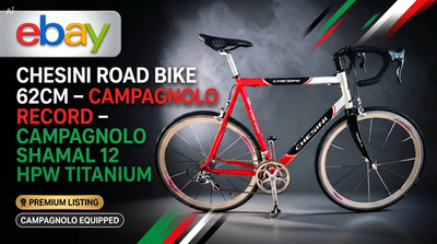 Chesini Road Bike 62cm | Campagnolo Record | Campagnolo Shamal 12 HPW Titanium