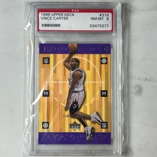 1998-99 Upper Deck Vince Carter Rookie Watch RC #316 Raptors PSA 8