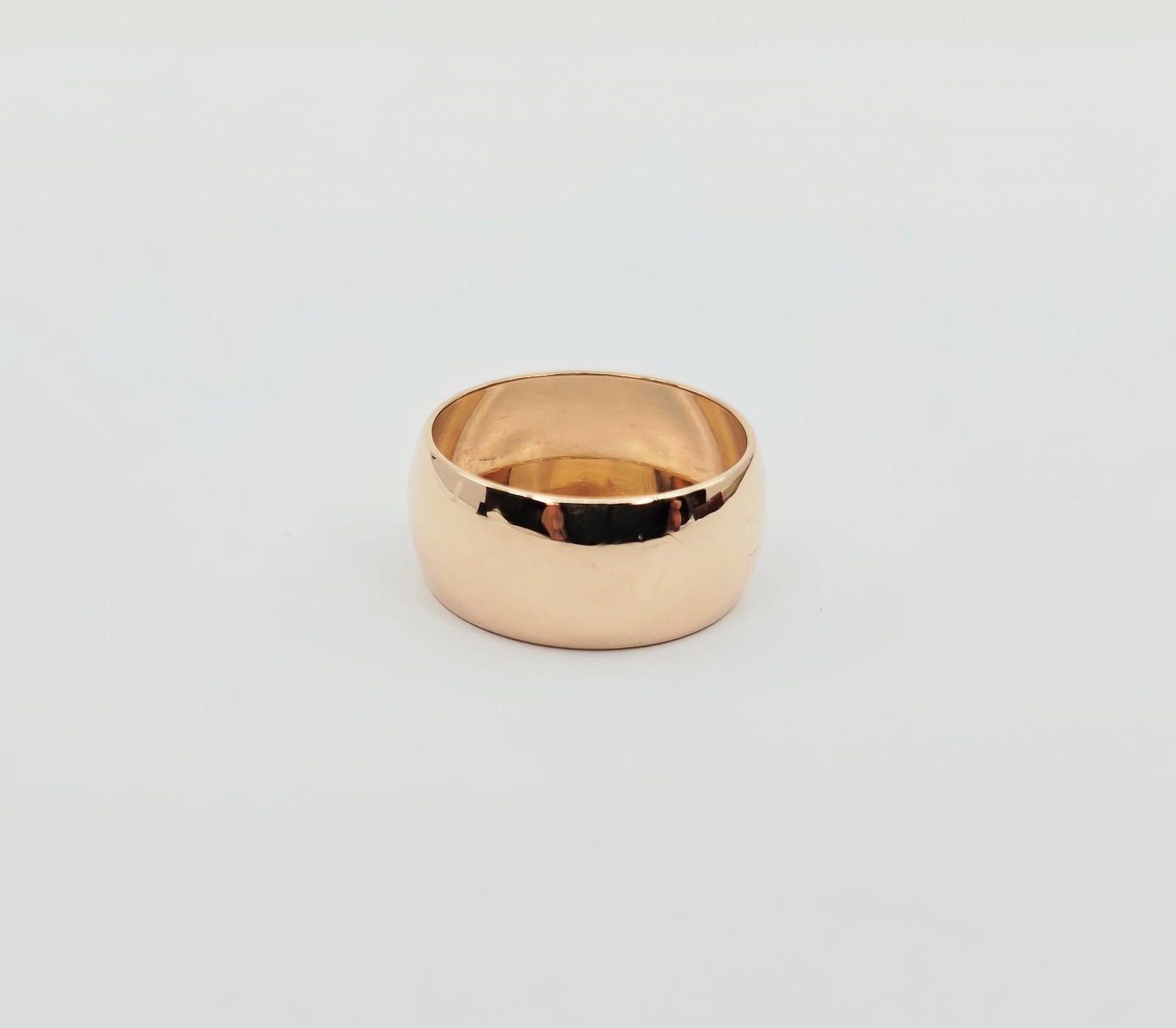Unique 14K Solid Rose Gold Designer Polished Wide… - image 1