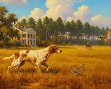 Original Oil Painting 20x16 InSouthern Game Dog Sporting Art Hand Painted Signed